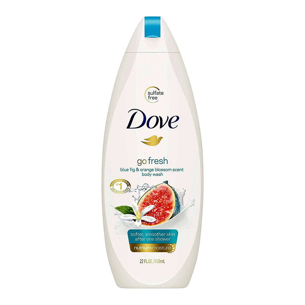 Dove Go Fresh Blue Fig and Orange Blossom Scent Body Wash, 22 Oz